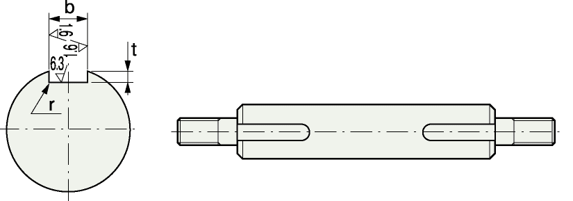 キー溝詳細寸法