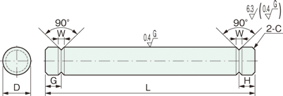 YSJJ linear shaft both ends V grooved