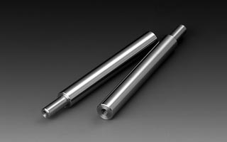 YSEB linear shaft one end stepped and tapped, one end tapped