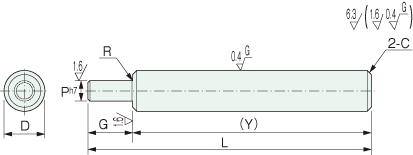 YSDA linear shaft one end stepped