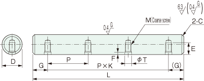 YSKK linear shaft tapped on general line