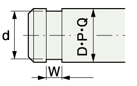 軸径（D・P・Q）に対する止め輪溝詳細寸法