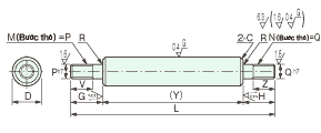 Trục 2 đầu bậc ren ngoài YSSCC